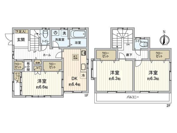 上白根1丁目 戸建 間取図(平面図)