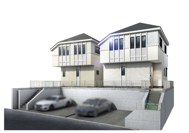 白根6丁目 新築戸建 2号棟 外観パース図 白根6丁目 新築戸建 2号棟 外観パース図