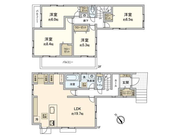 今宿町 新築戸建 間取図(平面図) 間取図(平面図)