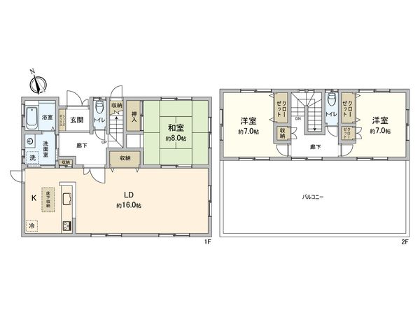 白根5丁目 戸建 間取図(平面図) 間取図(平面図)