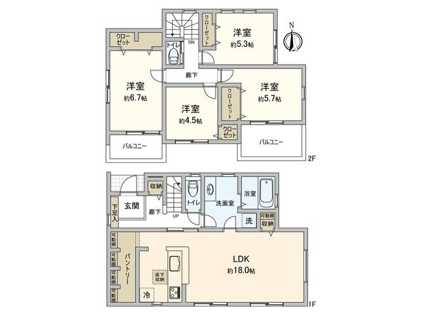 白根2丁目 新築戸建 間取図(平面図)