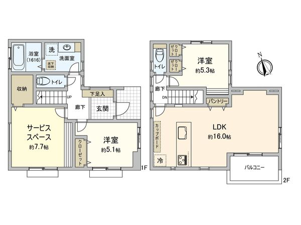 金が谷2丁目 新築戸建 間取図(平面図) 金が谷2丁目 新築戸建 間取図(平面図)