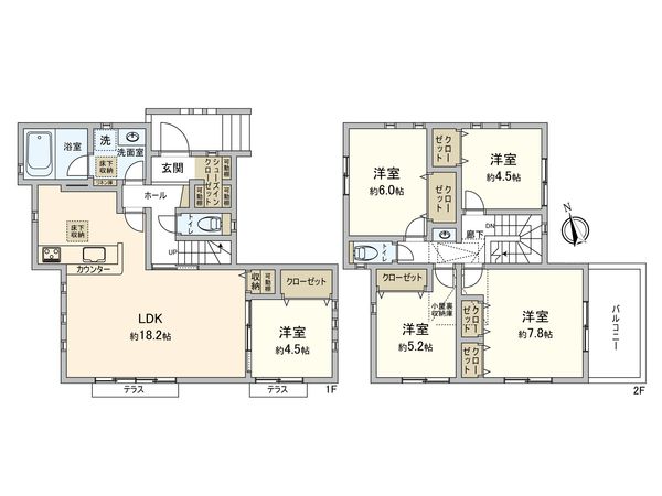 上白根2丁目 新築戸建 間取図(平面図)