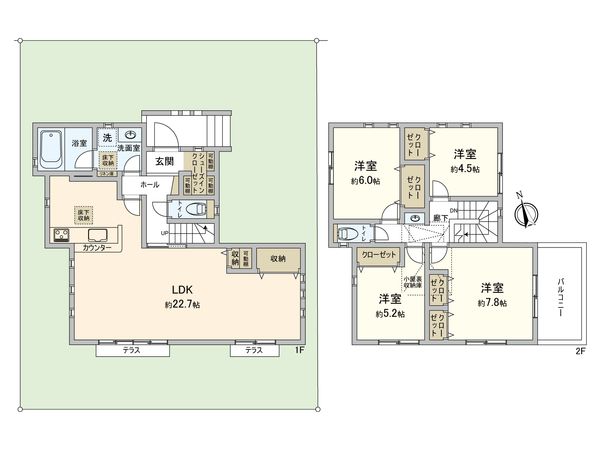 上白根2丁目 新築戸建 間取図(平面図)