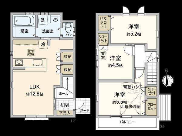 相沢6丁目 新築戸建 間取図(平面図)