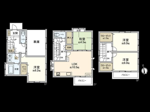 三ツ境 戸建 間取図(平面図) 三ツ境 戸建 間取図(平面図)
