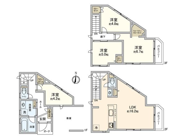 鶴ケ峰1丁目 新築戸建 間取図(平面図) 鶴ケ峰1丁目 新築戸建 間取図(平面図)