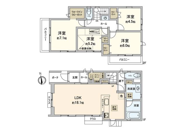 白根6丁目 新築戸建 間取図(平面図)