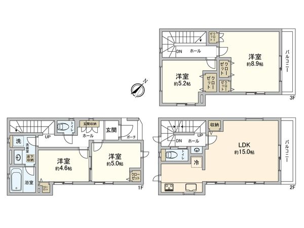 北新 新築戸建 4号棟 間取図(平面図) 北新 新築戸建 4号棟 間取図(平面図)