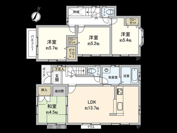 本郷2丁目 戸建 間取図(平面図) 本郷2丁目 戸建 間取図(平面図)