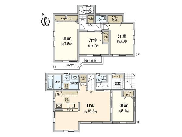 川島町 戸建 間取図(平面図)