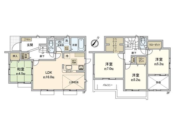 市沢町 新築戸建 間取図(平面図)