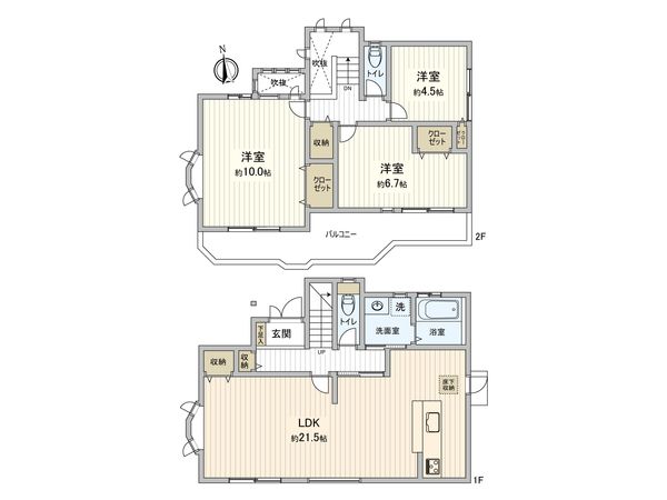 笹野台4丁目 戸建 間取図(平面図) 笹野台4丁目 戸建 間取図(平面図)