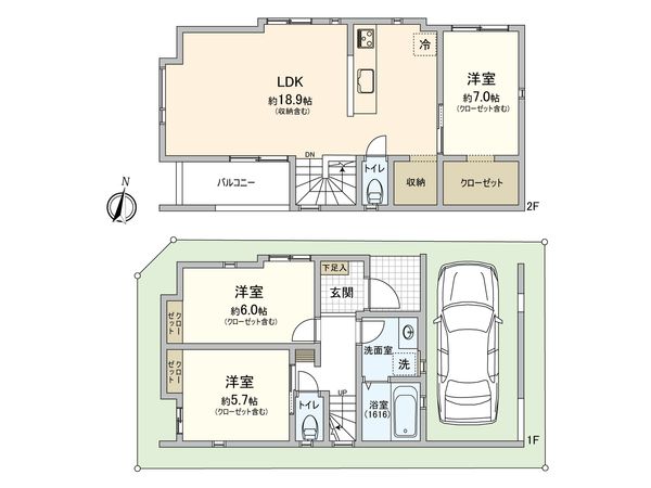 万騎が原 新築戸建 Ⅰ-3号棟 間取図(平面図)