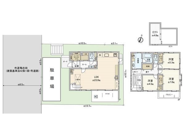 たちばな台1丁目 旧東急電鉄㈱施工の注文住宅 間取図(平面図) たちばな台1丁目 旧東急電鉄㈱施工の注文住宅 間取図(平面図)