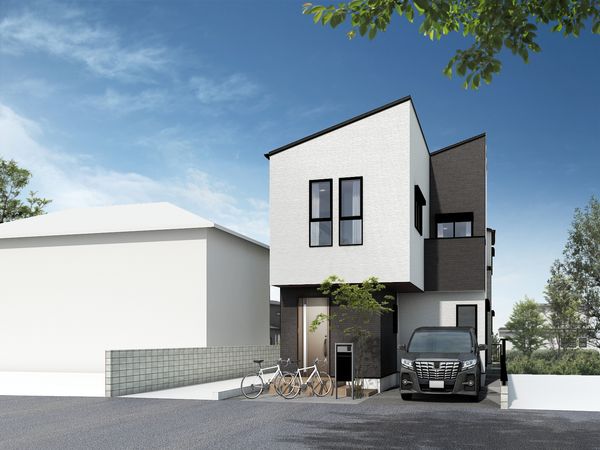 今井町 新築戸建 2号棟 外観パース図 今井町 新築戸建 2号棟 外観パース図