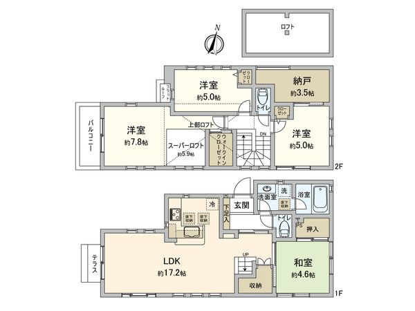 さちが丘 戸建 間取図(平面図)