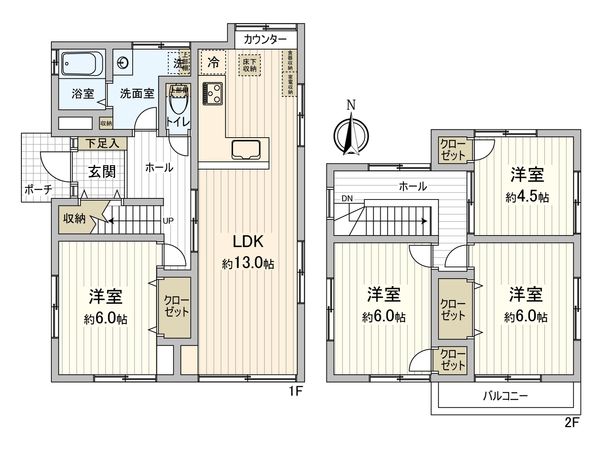 中沢1丁目 戸建 間取図(平面図)