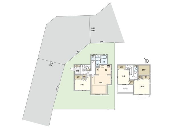 二俣川2丁目 戸建 間取図(平面図) 二俣川2丁目 戸建 間取図(平面図)