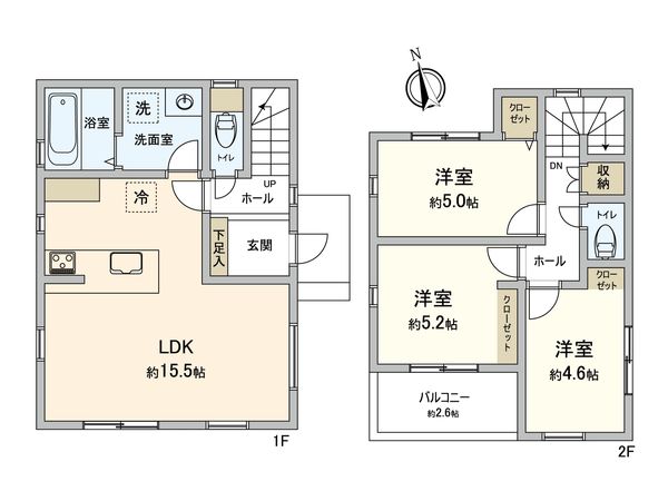 相沢2丁目 新築戸建 間取図(平面図) 相沢2丁目 新築戸建 間取図(平面図)
