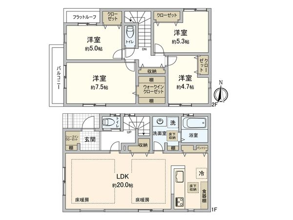 三ツ境 新築戸建3号棟 間取図(平面図)