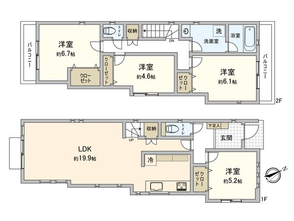 白根4丁目 新築戸建 A号棟 間取図(平面図)