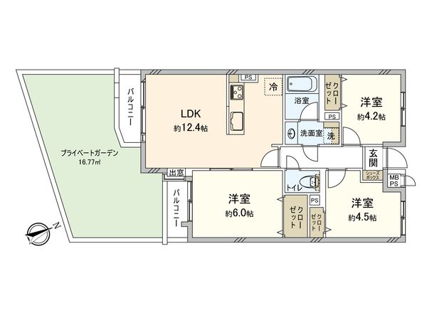 グリーンヒルズ鶴ケ峰 間取図(平面図)