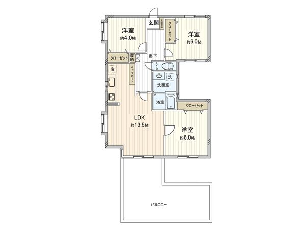ガーデンテラス白根台 2号棟 間取図(平面図)