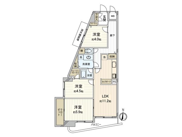 コスモ横浜鶴ヶ峰 間取図(平面図) 間取図(平面図)