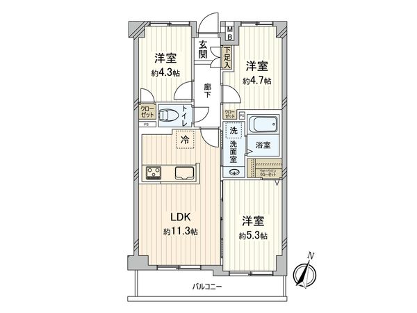 フリーデン希望ヶ丘 間取図(平面図) フリーデン希望ヶ丘 間取図(平面図)