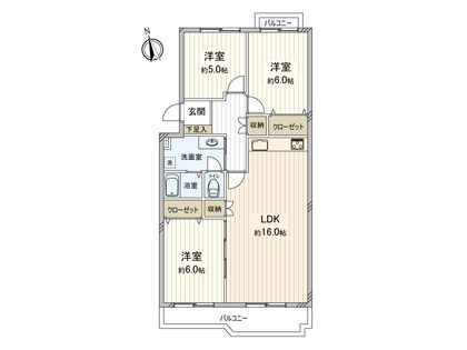 サニーヒル今宿 28号棟 間取図(平面図)