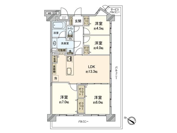 マイキャッスル三ツ境2 間取図(平面図)