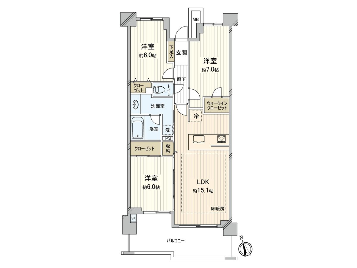 レーベンリヴァーレ横濱鶴ヶ峰ヒルズ 間取図(平面図) 間取図(平面図)
