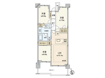 レーベンリヴァーレ横濱鶴ヶ峰ヒルズ 間取図(平面図)