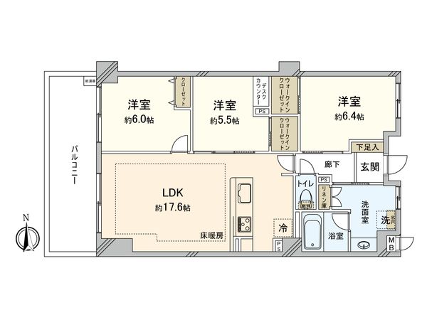 ロワール横浜二俣川 間取図(平面図)