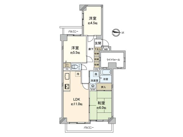 ライオンズマンション鶴ケ峰ガーデン 間取図(平面図)