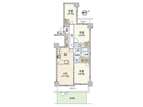 ライオンズマンション鶴ケ峰ガーデン 間取図(平面図)