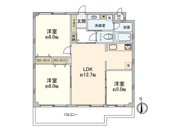 コスモ希望ヶ丘 間取図(平面図) コスモ希望ヶ丘 間取図(平面図)
