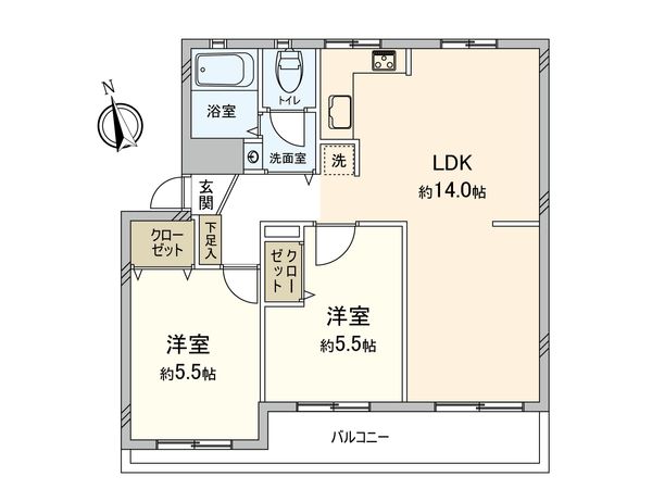 白根台マンション 間取図(平面図)
