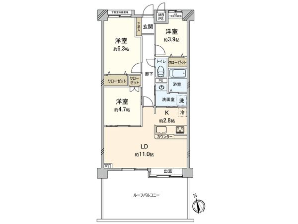 横浜サウスプラザ三ッ境 間取図(平面図) 横浜サウスプラザ三ッ境 間取図(平面図)