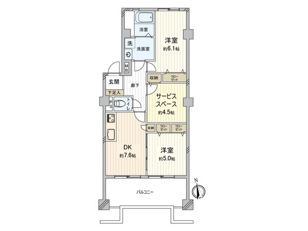 瀬谷ハイツ A棟 間取図(平面図) 瀬谷ハイツ A棟 間取図(平面図)