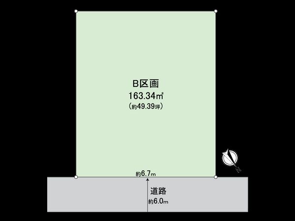 磯子区洋光台5丁目 土地 B区画 区画図 磯子区洋光台5丁目 土地 B区画 区画図