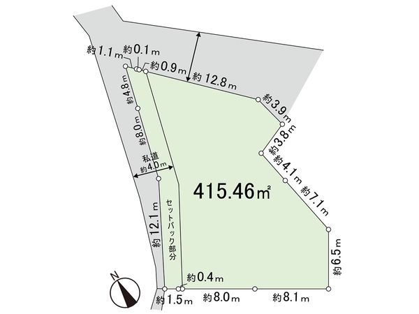 港南区野庭町 古家付土地 区画図 区画図