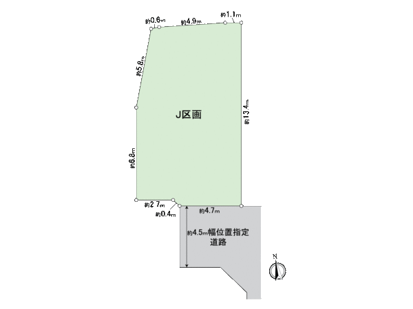 日野8丁目(土地J区画) 地形図