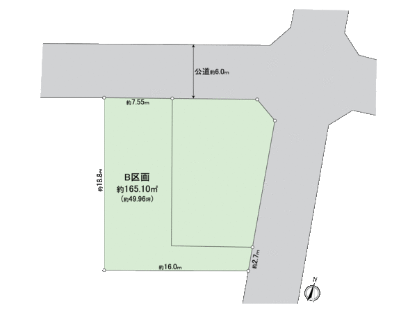 磯子区洋光台4丁目 土地 B区画 地形図