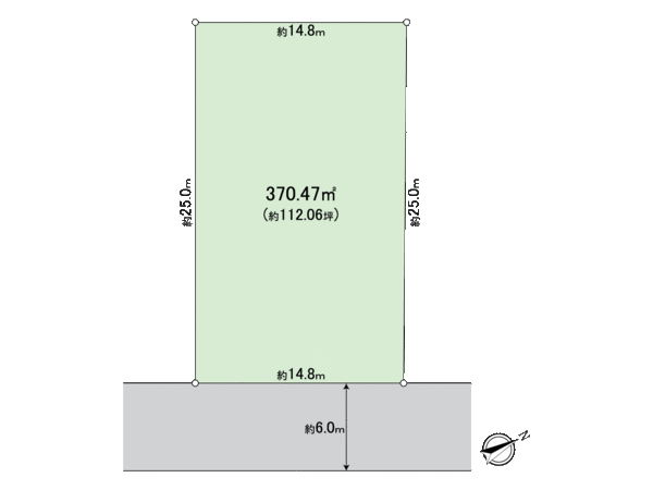 洋光台６丁目　敷地面積１１２坪・容積率１５０％の多用途な邸宅地 地形図