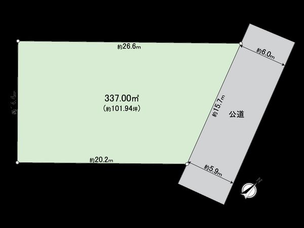 洋光台6丁目 駅徒歩11分 開発分譲地内101坪の大邸宅地 間取図
