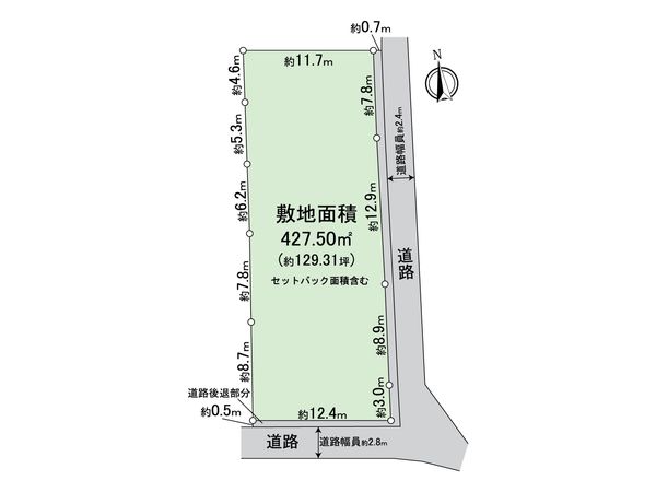鎌倉市浄明寺3丁目 土地 区画図 鎌倉市浄明寺3丁目 土地 区画図