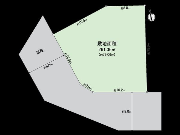 横浜市栄区庄戸3丁目 土地 区画図