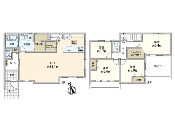 栄区庄戸1丁目 新築戸建 間取図(平面図)